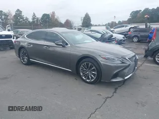 2018 Lexus LS with VIN JTHB5LFF6J5004208, listed as a IAAI auction lot 40799669 with 121,855 mi miles. Bid and sale history available at carsss.com. Image 1.