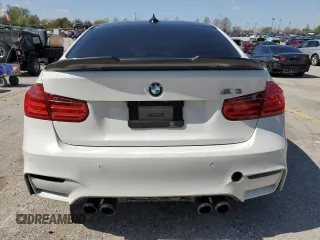 2015 BMW M3 with VIN WBS3C9C5XFP803228, listed as a Copart auction lot 52173245 with 105,597 mi miles and Salvage title. Bid and sale history available at DreamBid. Image 6.