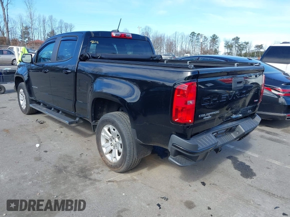 2021 Chevrolet Colorado 2WD LT with VIN 1GCGSCEN1M1111865, listed as a IAAI auction lot 41650905 with 58,389 mi miles and . Bid and sale history available at DreamBid. Image 3.