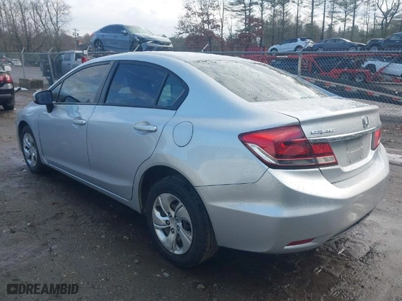 2015 Honda Civic Sedan LX with VIN 19XFB2F51FE116102, listed as a IAAI auction lot 41012063 with 133,395 mi miles. Bid and sale history available at carsss.com. Image 3.