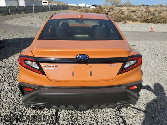 2023 Subaru WRX with VIN JF1VBAA61P9817482, listed as a Copart auction lot 74852794 with 6,127 mi miles and Salvage title. Bid and sale history available at DreamBid. Image 6.