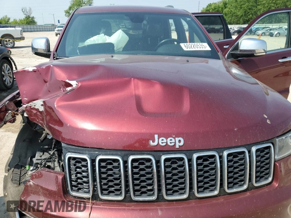 2020 Jeep Grand Cherokee Limited with VIN 1C4RJFBG9LC340171, listed as a Copart auction lot 60220535 with 95,647 mi miles and Salvage title. Bid and sale history available at DreamBid. Image 11.