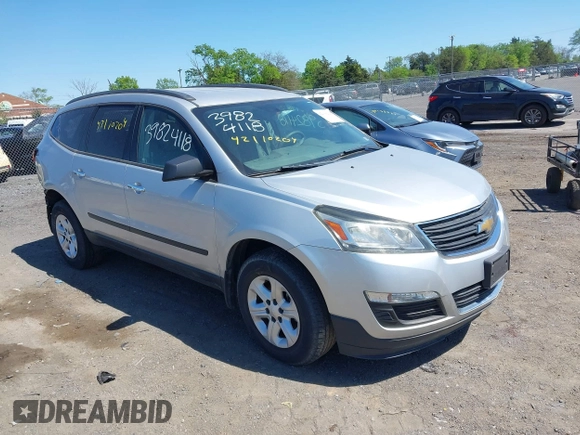 2017 Chevrolet Traverse LS with VIN 1GNKRFKD0HJ161222, listed as a IAAI auction lot 42110204 with 58,663 mi miles and . Bid and sale history available at DreamBid. Image 1.
