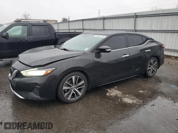 2019 Nissan Maxima Platinum z VIN 1N4AA6AV4KC378506, wystawiony jako Copart lot #43681155 z przebiegiem 148 568 mil mil oraz Szkoda całkowita • Salvage title. Historia ofert i sprzedaży dostępna na DreamBid. Obrazek 1.