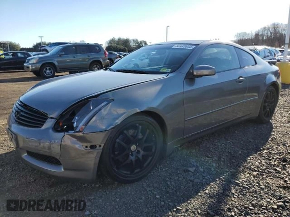 2005 Infiniti G35 Coupe with VIN JNKCV54E95M407119, listed as a Copart auction lot 69438314 with 156,257 mi miles and Salvage Title. Bid and sale history available at carsss.com. Image 1.