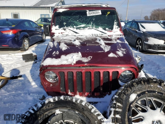 2021 Jeep Wrangler Unlimited Sport Altitude with VIN 1C4HJXDG2MW544163, listed as a Copart auction lot 86496084 with 49,737 mi miles and Salvage Title. Bid and sale history available at carsss.com. Image 5.