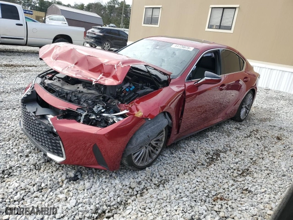 2023 Lexus IS with VIN JTHDA1D20P5125981, listed as a Copart auction lot 44726675 with 11,817 mi miles and Salvage Title. Bid and sale history available at carsss.com. Image 1.