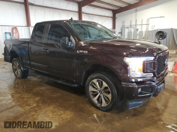 2020 Ford F-150 XL with VIN 1FTEX1EP4LKD63889, listed as a Copart auction lot 64065785 with 39,801 mi miles and Salvage title. Bid and sale history available at DreamBid. Image 4.
