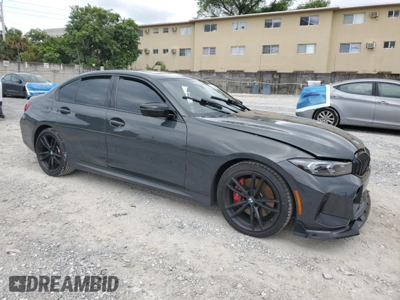 2023 BMW 3 Series 330i with VIN 3MW69FF05P8D33852, listed as a Copart auction lot 52694485 with 29,862 mi miles and Salvage title. Bid and sale history available at DreamBid. Image 4.