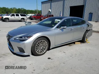 2024 Lexus LS with VIN JTHD51GF5R5012520, listed as a Copart auction lot 49307425 with 1,728 mi miles and Salvage Title. Bid and sale history available at carsss.com. Image 1.