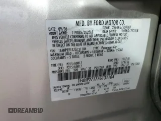 2007 Ford Five Hundred SEL with VIN 1FAHP27177G131104, listed as a Copart auction lot 55451274 with 125,347 mi miles and Clean Title. Bid and sale history available at carsss.com. Image 12.