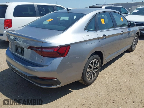2024 Volkswagen Jetta S with VIN 3VW5M7BUXRM088453, listed as a IAAI auction lot 42000829 with 14,561 mi miles and . Bid and sale history available at DreamBid. Image 4.
