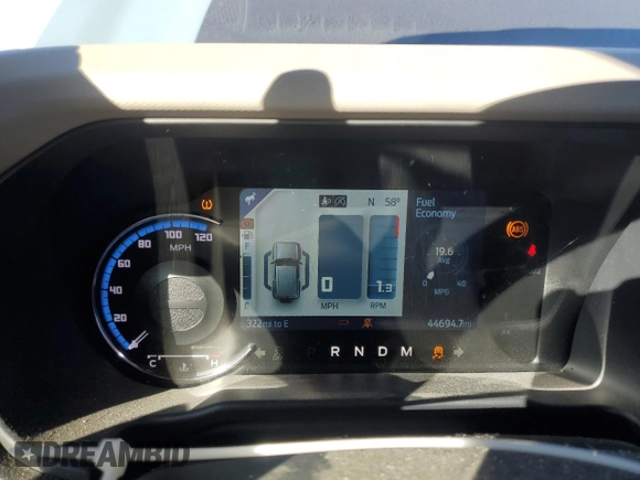 2022 Ford Bronco with VIN 1FMEE5DPXNLB41865, listed as a Copart auction lot 88532235 with 44,694 mi miles and Salvage Title. Bid and sale history available at DreamBid. Image 9.