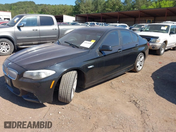 2013 BMW 5 Series 550i with VIN WBAFR9C50DDX81156, listed as a IAAI auction lot 42015608 with 99,962 mi miles and . Bid and sale history available at carsss.com. Image 2.