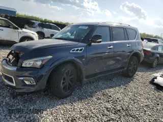 2015 Infiniti QX80 z VIN JN8AZ2NF6F9574713, wystawiony jako Copart lot #52561015 z przebiegiem Nie podano mil oraz Szkoda całkowita • Salvage title. Historia ofert i sprzedaży dostępna na DreamBid. Obrazek 1.