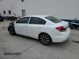 2015 Honda Civic Sedan EX-L with VIN 19XFB2F97FE262622, listed as a Copart auction lot 43584155 with 76,961 mi miles and Salvage Title. Bid and sale history available at carsss.com. Image 2.