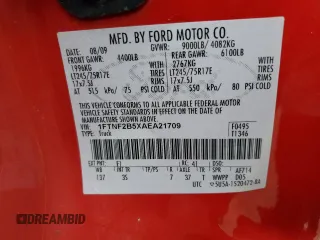 2010 Ford F-250 XL with VIN 1FTNF2B5XAEA21709, listed as a Copart auction lot 84045724 with 182,256 mi miles and Non repairable. Bid and sale history available at DreamBid. Image 14.