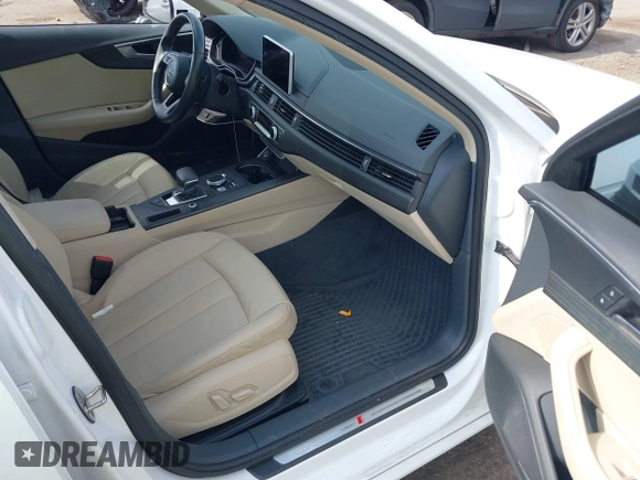 2017 Audi A4 with VIN WAUMNAF42HA040313, listed as a IAAI auction lot 42098351 with Not provided miles and . Bid and sale history available at DreamBid. Image 5.