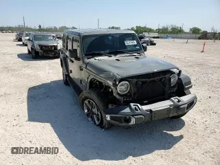 2022 Jeep Wrangler Unlimited Sahara with VIN 1C4HJXEG8NW164969, listed as a Copart auction lot 52241645 with 64,263 mi miles and Salvage title. Bid and sale history available at DreamBid. Image 11.