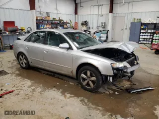 2007 Audi A4 2.0T with VIN WAUDF78E27A095963, listed as a Copart auction lot 87002344 with 208,900 mi miles and Non Repairable. Bid and sale history available at carsss.com. Image 4.