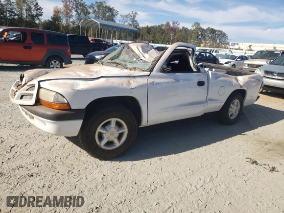 2001 Dodge Dakota with VIN 1B7FL26P91S262462, listed as a Copart auction lot 77193614 with 0 mi miles and Salvage Title. Bid and sale history available at carsss.com. Image 1.