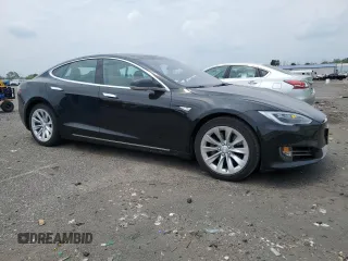 2016 Tesla Model S 70 with VIN 5YJSA1E14GF162187, listed as a Copart auction lot 59308185 with 98,088 mi miles and Salvage title. Bid and sale history available at DreamBid. Image 4.