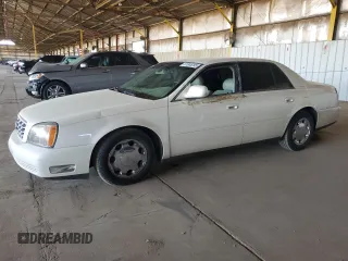 2001 Cadillac DeVille DHS z VIN 1G6KE57Y41U150631, wystawiony jako Copart lot #61805295 z przebiegiem 96 158 mil mil oraz Czysty tytuł • Clean title. Historia ofert i sprzedaży dostępna na DreamBid. Obrazek 1.