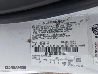 2012 Lincoln MKZ Hybrid с VIN 3LNDL2L34CR810161, выставлен на аукционе IAAI как лот 42767765 с пробегом 148 316 миль миль и . История ставок и продаж доступна на DreamBid. Изображение 9.