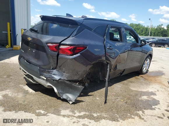 2021 Chevrolet Blazer LT with VIN 3GNKBCRSXMS564267, listed as a Copart auction lot 62309534 with 33,978 mi miles and Salvage Title. Bid and sale history available at carsss.com. Image 3.