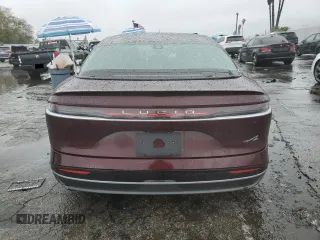 2024 Lucid Air Pure with VIN 50EA1PGA4RA009036, listed as a Copart auction lot 45350475 with 0 mi miles and Salvage Title. Bid and sale history available at carsss.com. Image 6.