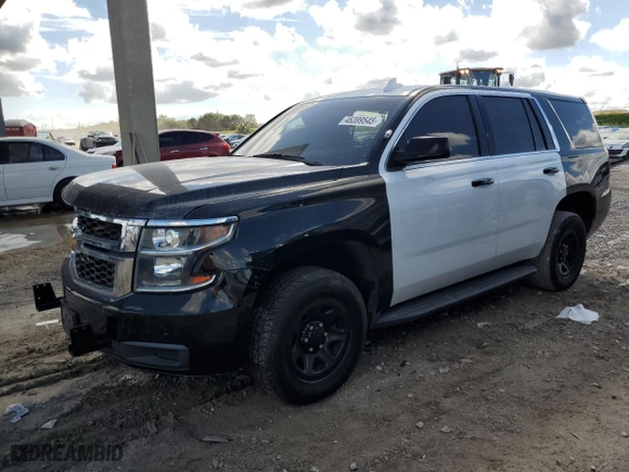 2018 Chevrolet Tahoe Commercial with VIN 1GNLCDEC6JR261247, listed as a Copart auction lot 46399545 with 0 mi miles and Salvage Title. Bid and sale history available at carsss.com. Image 1.