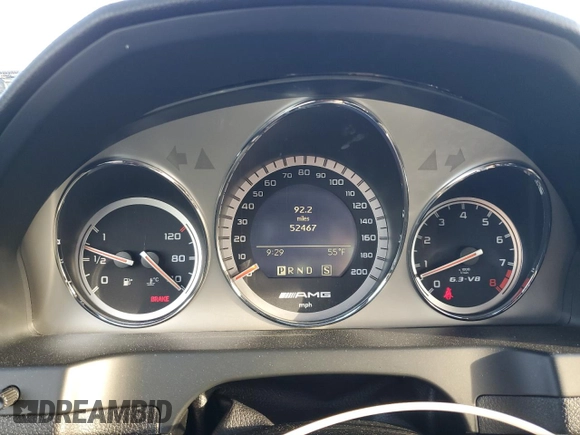 2009 Mercedes-Benz C 63 AMG with VIN WDDGF77X59F241951, listed as a Copart auction lot 78033634 with 52,467 mi miles and Salvage Title. Bid and sale history available at DreamBid. Image 9.