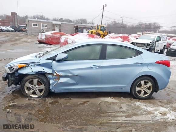 2013 Hyundai Elantra GLS PZEV with VIN KMHDH4AE8DU496607, listed as a IAAI auction lot 41432760 with 165,115 mi miles. Bid and sale history available at carsss.com. Image 14.