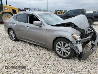 2013 Infiniti M37 with VIN JN1BY1AP0DM512605, listed as a Copart auction lot 48675735 with 129,598 mi miles and Salvage Title. Bid and sale history available at carsss.com. Image 4.