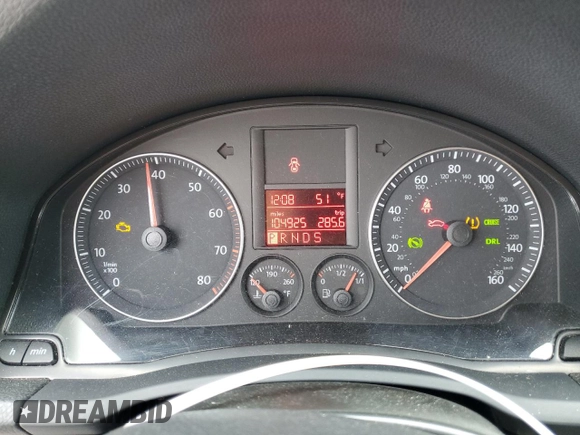 2007 Volkswagen Jetta 2.5 with VIN 3VWPG71K27M089576, listed as a Copart auction lot 47395725 with 104,925 mi miles and Salvage title. Bid and sale history available at DreamBid. Image 9.