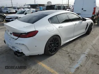 2020 BMW M8 Competition with VIN WBSGV0C06LCE13907, listed as a Copart auction lot 51108195 with 24,506 mi miles and Salvage Title. Bid and sale history available at carsss.com. Image 3.