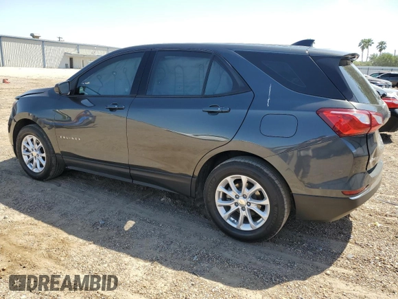 2018 Chevrolet Equinox LS with VIN 3GNAXHEV9JL393348, listed as a Copart auction lot 52647375 with 93,689 mi miles and Salvage Title. Bid and sale history available at DreamBid. Image 2.