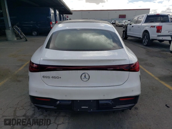 2022 Mercedes-Benz EQS with VIN W1KCG2DB5NA016394, listed as a Copart auction lot 78025024 with 12,621 mi miles and Salvage Title. Bid and sale history available at carsss.com. Image 6.