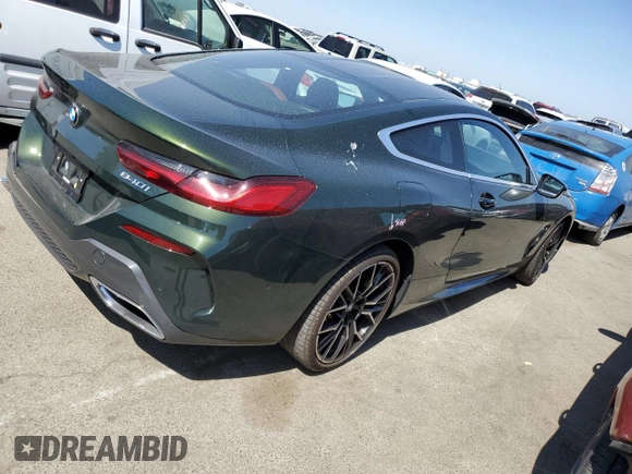 2023 BMW 8 Series 840i with VIN WBAAE2C07PCK95732, listed as a Copart auction lot 56186463 with 6,193 mi miles. Bid and sale history available at carsss.com. Image 3.