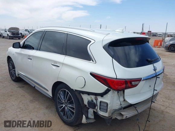 2019 Infiniti QX60 LUXE with VIN 5N1DL0MN5KC503552, listed as a IAAI auction lot 41780408 with 73,148 mi miles. Bid and sale history available at carsss.com. Image 3.