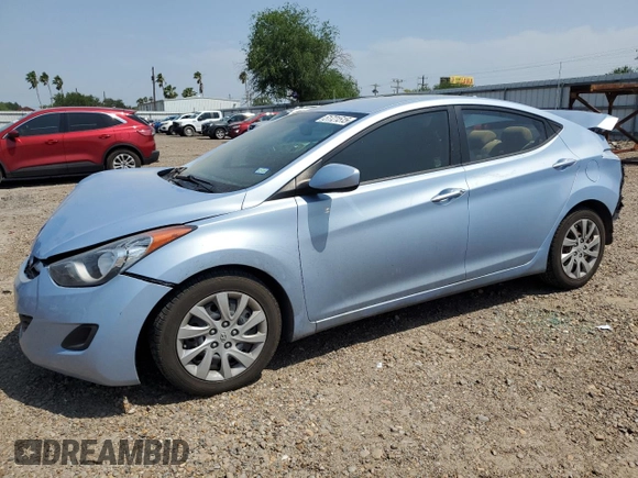 2012 Hyundai Elantra Limited with VIN KMHDH4AE6CU425288, listed as a Copart auction lot 51721515 with 85,174 mi miles and Salvage title. Bid and sale history available at DreamBid. Image 1.