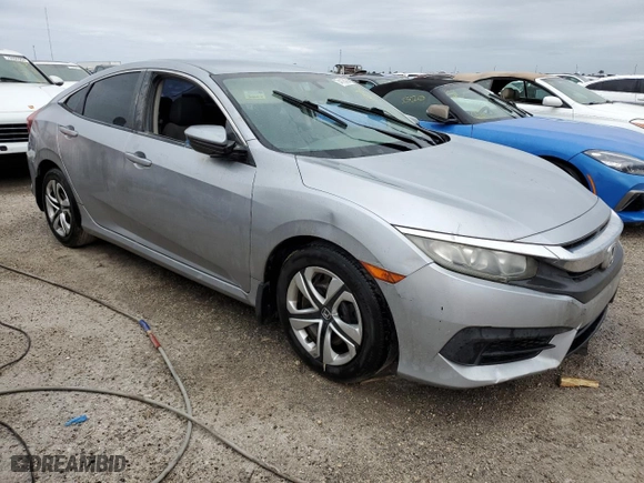 2016 Honda Civic Sedan LX with VIN 19XFC2F55GE078730, listed as a Copart auction lot 80890854 with 117,266 mi miles and Salvage Title. Bid and sale history available at carsss.com. Image 4.