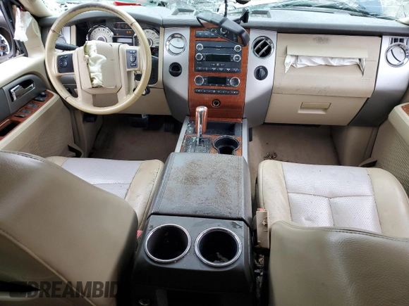 2010 Ford Expedition Eddie Bauer with VIN 1FMJU1H53AEA17695, listed as a Copart auction lot 55859415 with 207,090 mi miles and Salvage title. Bid and sale history available at DreamBid. Image 8.