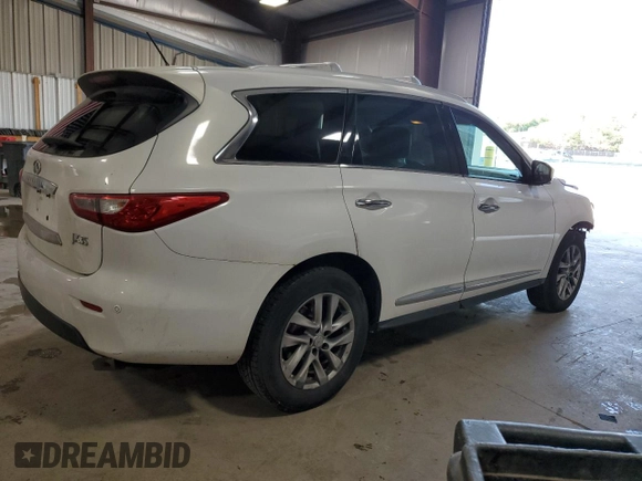 2013 Infiniti JX35 with VIN 5N1AL0MM6DC337958, listed as a Copart auction lot 54516625 with 148,614 mi miles and Salvage Title. Bid and sale history available at DreamBid. Image 3.