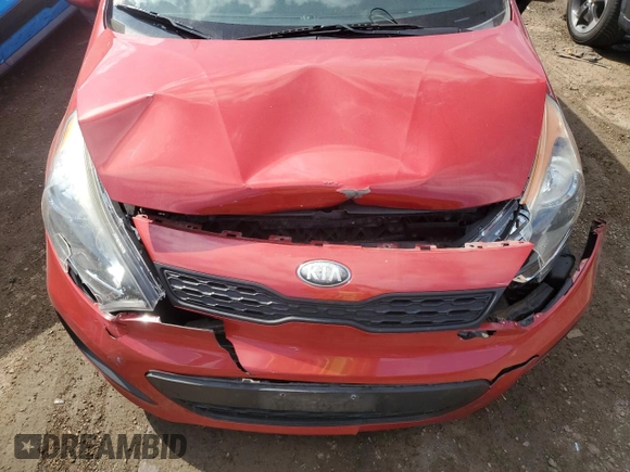 2013 Kia Rio LX with VIN KNADM5A36D6235563, listed as a Copart auction lot 52642405 with 126,034 mi miles and Salvage Title. Bid and sale history available at DreamBid. Image 11.