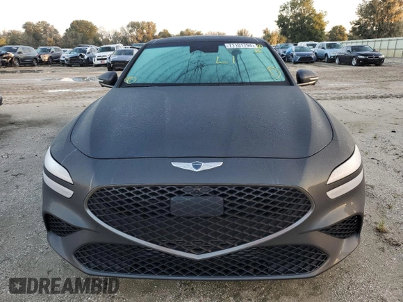 2023 Genesis G70 3.3T with VIN KMTG54TE9PU119801, listed as a Copart auction lot 71101794 with 17,677 mi miles and Non Repairable. Bid and sale history available at carsss.com. Image 5.