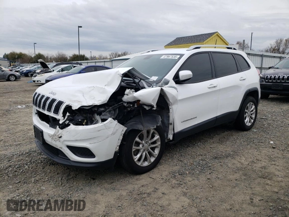 2020 Jeep Cherokee Latitude with VIN 1C4PJLCB4LD543892, listed as a Copart auction lot 47967535 with 54,415 mi miles and Salvage title. Bid and sale history available at DreamBid. Image 1.