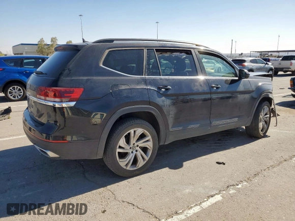2021 Volkswagen Atlas SE with VIN 1V2WR2CA8MC587681, listed as a Copart auction lot 57714075 with 68,306 mi miles and Salvage title. Bid and sale history available at DreamBid. Image 3.