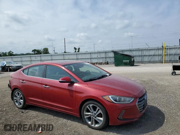 2017 Hyundai Elantra SE with VIN KMHD84LF6HU211933, listed as a Copart auction lot 58791215 with 111,859 mi miles and Salvage title. Bid and sale history available at DreamBid. Image 4.
