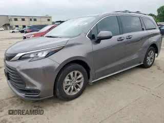 2024 Toyota Sienna LE z VIN 5TDBRKECXRS222083, wystawiony jako Copart lot #57500435 z przebiegiem 9 511 mil mil oraz Szkoda całkowita • Salvage title. Historia ofert i sprzedaży dostępna na DreamBid. Obrazek 1.